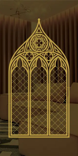 Etched stainless steel design No. 436, gold preview