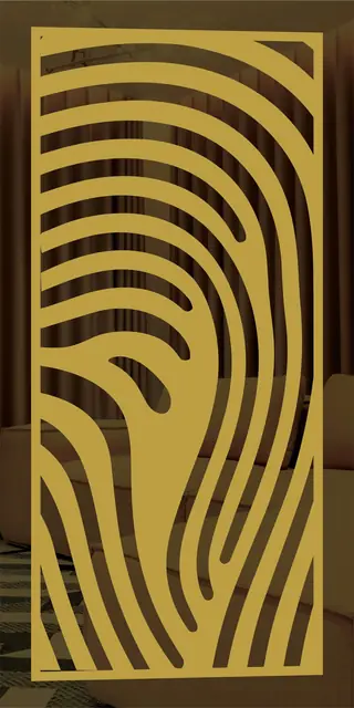 Etched stainless steel design No. 447, gold preview
